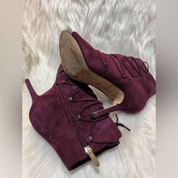 Sam Edelman Purple Heeled Boots with Ruched Detail - Picture 7 of 7